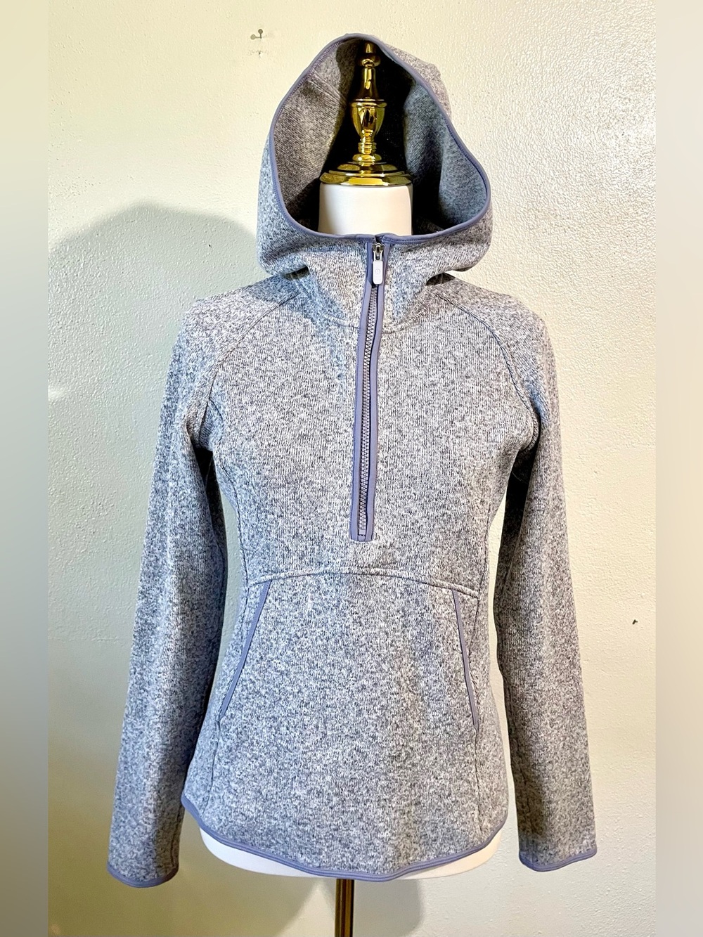 Lululemon Fleece & Thank You Pullover Hoodie Layer Half Zip Hidden Pockets Sz 6